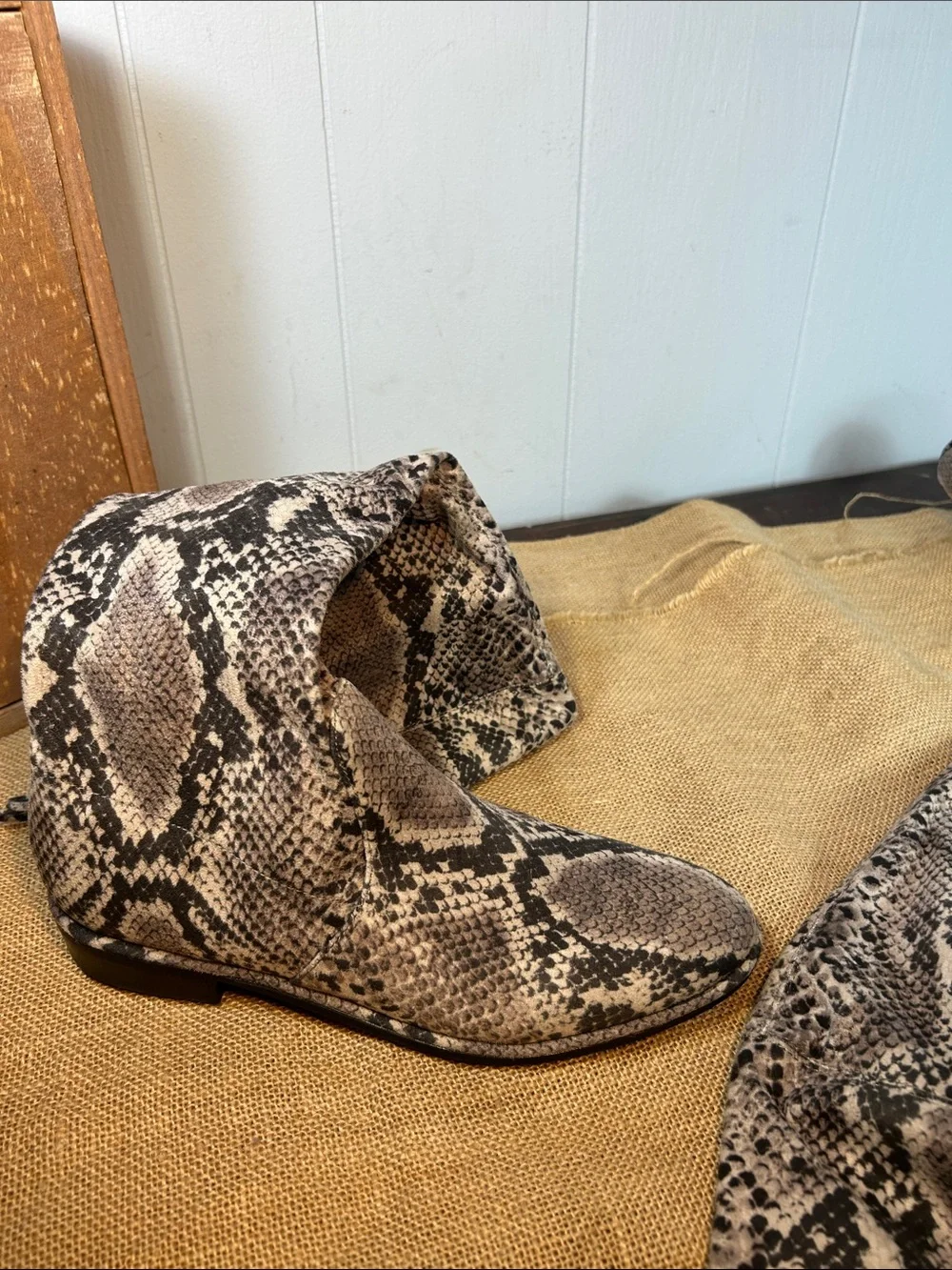 Marc Fisher Over-the-Knee Snake-Print Boots